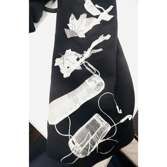 Off-White Black Graphic Hoodie Earbuds & Phone Print Size L – Rare Virgil Abloh - Picture 8 of 8